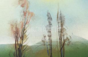 Dobrovits Ferenc (1941-1988): Libaúsztató. Olaj, farost. Jelezve balra lent. Hátoldalán autográf fel...