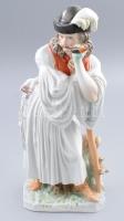 Herendi búsuló juhász, kézzel festett, jelzett, hibátlan, m: 29,5 cm