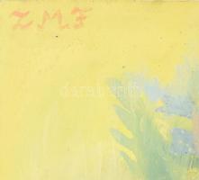 Zoltán Mária Flóra (1937-): Csendélet. Olaj, farost. Jelezve balra fent. Hátoldalán Artrend és Képcs...