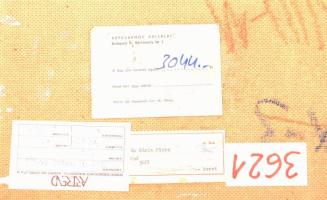 Zoltán Mária Flóra (1937-): Csendélet. Olaj, farost. Jelezve balra fent. Hátoldalán Artrend és Képcs...