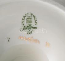 Zsolnay sétáló gyertyatartó. Jelzett, hibátlan, d: 12 cm, m: 6,5 cm