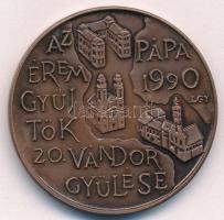 Lantos Györgyi (1953-) 1990. "MÉE Pápa / Éremgyűjtők 20. Vándorgyűlése" bronz emlékérem (42mm) T:AU