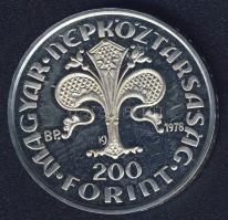 1978. 200Ft Ag "Első magyar aranyforint" T:PP Díszdobozban!