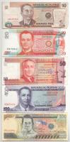 Fülöp-szigetek 1995-1998. 10P-500P (5xklf) T:VF,F közte szép papír Philippines 1995-1998. 10 Pesos - 500 Pesos (5xdiff) C:VF,F with fine paper in it