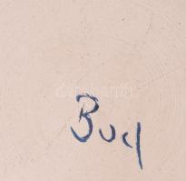 Bod Éva (1924-2004): Nagyméretű retro dísztál. Jelzett, hibátlan, d: 43 cm, m: 9,5 cm