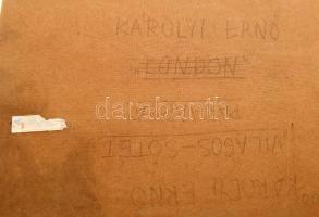 Károlyi Ernő (1923-2016): Világos-sötét párharca, 1991. Olaj, farost, jelezve jobbra lent. Hátoldalá...