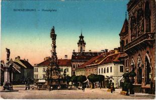 1916 Korneuburg, Hauptplatz / main square, Trinity statue (EK)