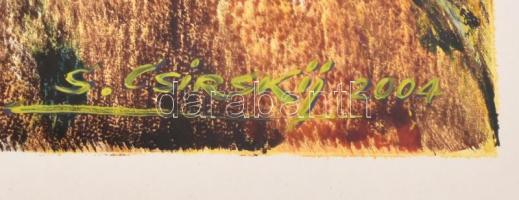 Szergej Csirskij (Csirszkij), ukrán festő: Kezdet, 2004. Olaj, papír, kartonon. Jelezve jobbra lent....