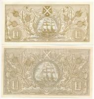 Skócia 1959. 1P "Bank of Scotland, Bilsland & Watson" + 1966. 1P "Bank of Scotlan...