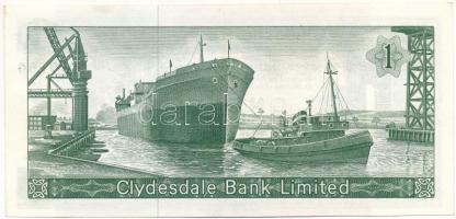 Skócia 1966. 1P "Clydesdale Bank" T:AU kis folt
Scotland 1966. 1 Pound "Clydesdale B...