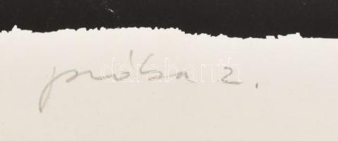 Gubis Mihály (1948-2006): Éjszakai pillangó, 1992. Szitanyomat, papír, jelzett. Próbanyomat próba 2 ...