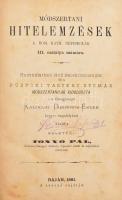 Fonyó Pál: Módszertani hitelemzések a rom. kath. népiskolák III. osztálya számára. Baja, 1881., Szerzői, VIII+480 p. Átkötött félvászon-kötés, márványmintás lapélekkel, kopott borítóval, foxing foltos lapokkal, néhány bejelöléssel, névbélyegzéssel.