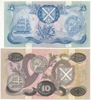 Skócia 1975. 5P "Bank of Scotland" + 1978. 10P "Bank of Scotland" T:VF,F szép pa...