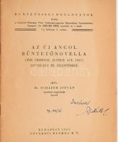 Schäfer István: Az új angol büntetőnovella (The criminal justice act, 1947) javaslata és jelentősége...