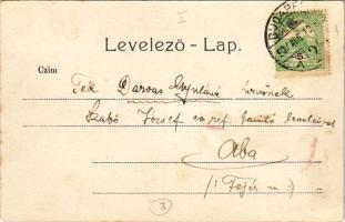 1907 Budapest I. Corvin tér, Fő utca, Vigadó vendéglő és kávéház, Kardos, Kiss üzlete, fali reklám (...