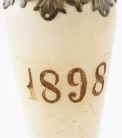 1898 Gyertyatartó. Bronz, pótlással, m: 45 cm