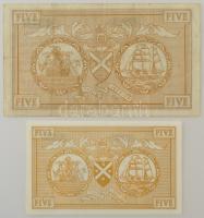 Skócia 1958. 5P "Bank of Scotland, Bilsland & Watson" + 1967. 5P "Bank of Scotlan...