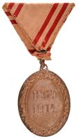 1914. "A Vörös Kereszt Ezüst Díszérme hadidíszítménnyel" zománcozott, ezüstözött bronz kit...