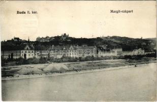 1906 Budapest II. Margit rakpart (kiépítés előtt), Irgalmas kórház, Császár és Lukács fürdő. Kohn és Grünhut 527. (EK)