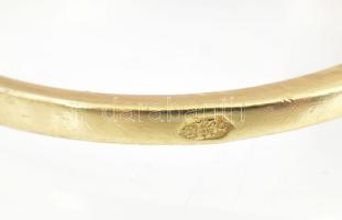 Arany (Au) 14K kék-fehér köves gyűrű, jelzett, méret: 54, bruttó: 2,1 g