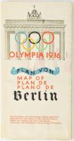 1936 A Belini olimpia térképe többnyelvű kiadás. / Map of the Berlin Olympic games