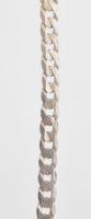 Ezüst(Ag) lapos pancer nyaklánc, jelzett, h: 50 cm, nettó: 17,6 g