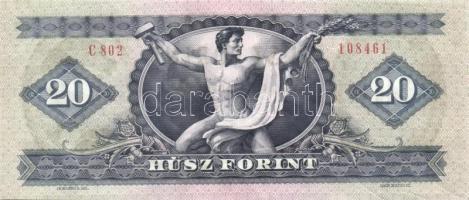 1975. 20Ft (5x) egymásutáni, ill. kevés ugrású sorszámokkal T:I-