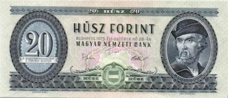 1975. 20Ft (5x) egymásutáni, ill. kevés ugrású sorszámokkal T:I-