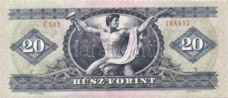 1975. 20Ft (5x) egymásutáni, ill. kevés ugrású sorszámokkal T:I-