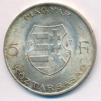 1947. 5Ft Ag "Kossuth" T:AU kis patina Adamo F8.1