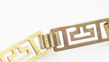 14K arany (Au) geometrikus mintájú karlánc Jelzett, 20 cm, 5,1 g