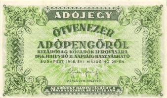 1946. 50.000AP alapnyomat kissé lefelé csúszva! T:I