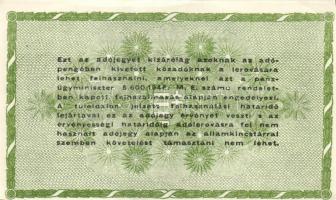 1946. 50.000AP jobb felső sarokban gyári vízjel részlete! Alapnyomat kissé lefelé csúszva! T:I R!