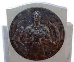 1938. "Komárom visszatértének Tornász vándordíja 1938. nov. 6." lemez díjplakett nagyméret...