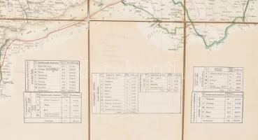 cca 1870-1890 Északnyugat-Magyarország (Balaton, Balaton-felvidék, Fertő-tó és környéke) térképe, Na...