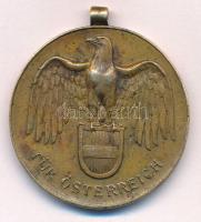 Ausztria 1932. "Osztrák Háborús Emlékérem" bronz emlékérem mellszalag nélkül T:XF Austria 1932. "Great War Commemorative Medal" bronze decoration without ribbon T:XF