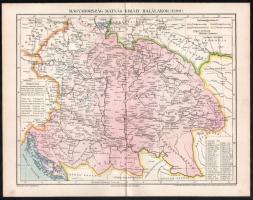 cca 1900 Vegyes történelmi térkép tétel, 3 db: 

Magyarország a honfoglalás végén, a krónikánk sze...