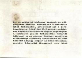 1946. 100.000AP hátlapi alanyomat hiányzik! felső ívszéllel T:II