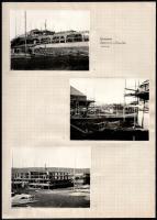 1928 Tuttlingen Schlachthof, Vágóhíd építése, építkezés fotók, beragasztva. 20 db feliratozott fotó ...