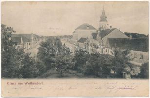 1917 Szászvolkány, Vulcan, Wolkendorf; Fő utca / main street (r)