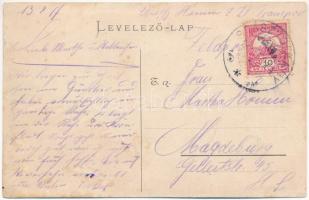 1917 Szászvolkány, Vulcan, Wolkendorf; Fő utca / main street (r)