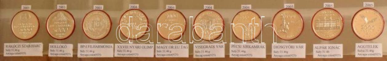 1948-2005. "A Forint pénzrendszer emlék ezüstpénzei" 129db Ag emlékérméből (+3db forgalmi ...