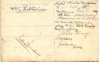 1945 Budapest XVIII. Pestszentlőrinc, Pestlőrinc, Pusztaszentlőrinc, Szentlőrinc; csoportkép. photo ...