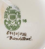 Zsolnay pillangó mintás váza. Jelzett, hibátlan, m: 26,5 cm