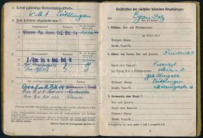 1944 Német zsoldkönyv gránátos részére / Soldbuch - German mililtary payment booklet