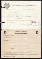 cca 1948 Szabadkőműves papírok, körlevelek