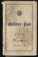 1880 Katonakönyv / Militär-Paß borító nélkül