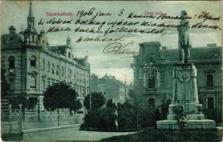 1906 Szombathely, Deák park, Horváth Boldizsár szobor (fl)