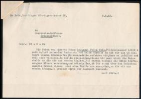 1943 Wehrmacht jelentés Dr. Dolznak rokona Ltnt. Fritz Dolz haláláról