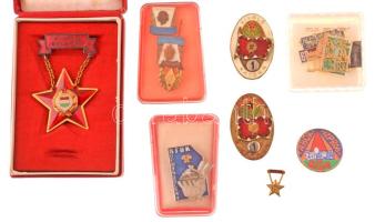 11db-os vegyes magyar és szovjet szocialista jelvény, kitüntetés T:AU-XF